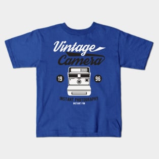 Vintage Instant Photography Camera Kids T-Shirt